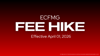 ECFMG Fee Increase 2026